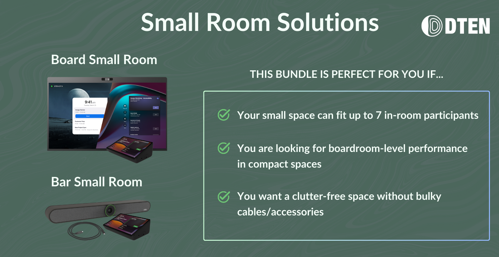 DTEN Small Room Solution Benefits